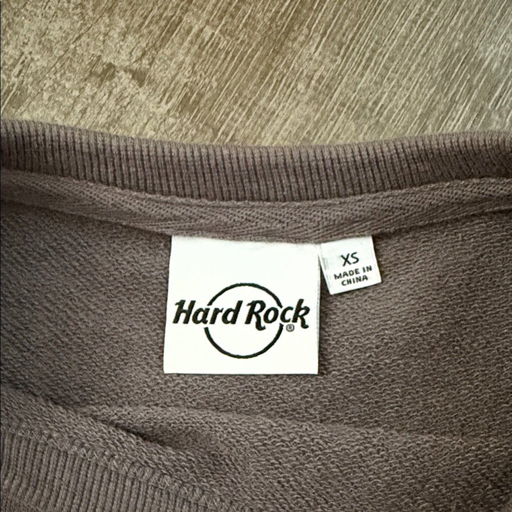 Hard Rock Crewneck Sweatshirt in Dusty Gray XS - Picture 4 of 5